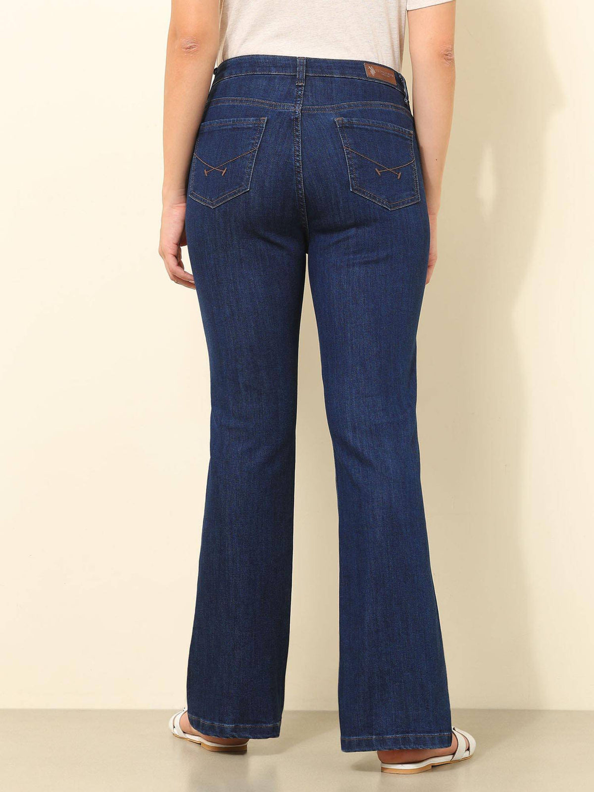 Blue Solid Bootcut Fit Jeans | BT10 - view 5