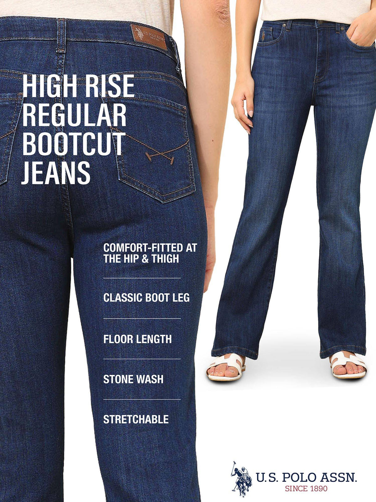 Blue Solid Bootcut Fit Jeans | BT10 - view 7