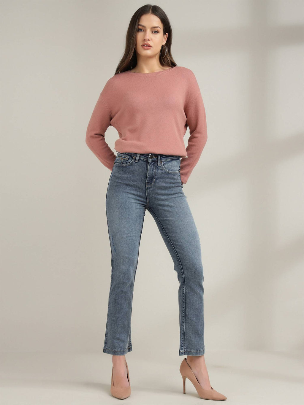 Blue Comfort Boot Cut High-Rise Stretchable Jeans | BT10 - view 2