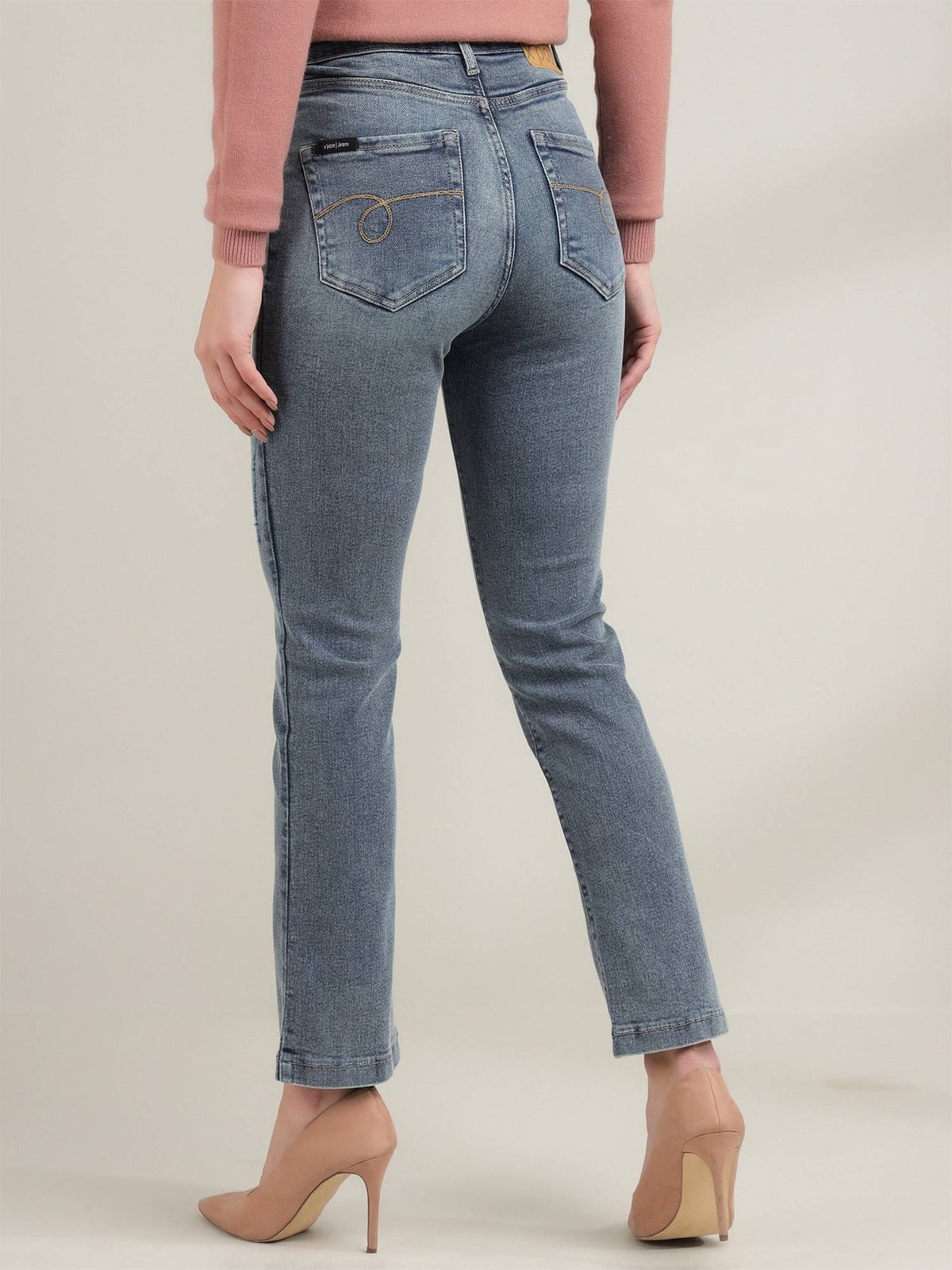 Blue Comfort Boot Cut High-Rise Stretchable Jeans | BT10 - view 5