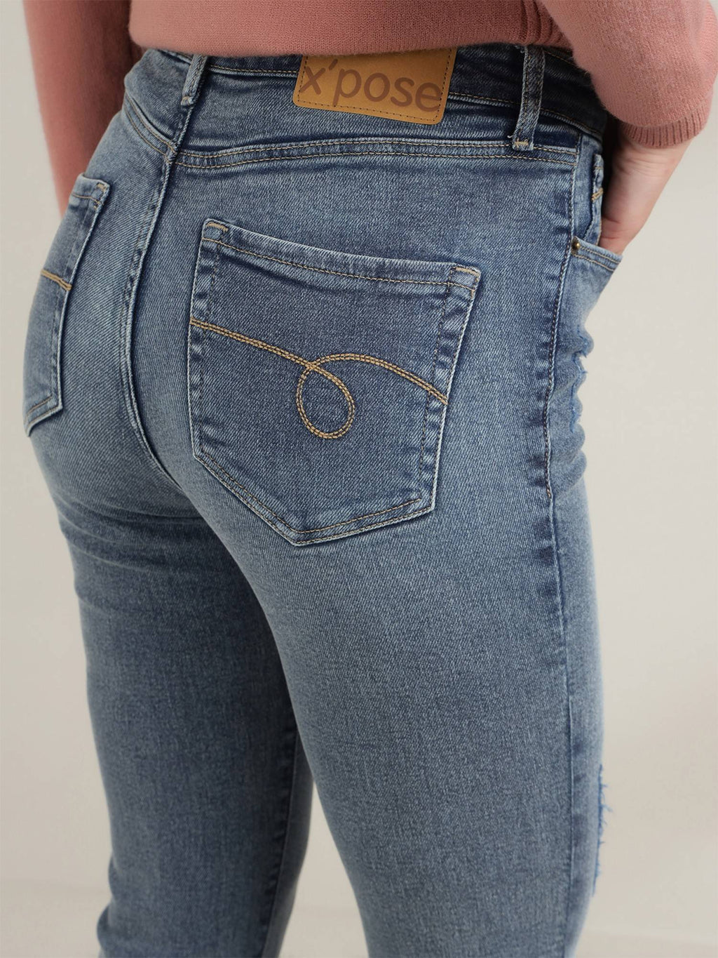 Blue Comfort Boot Cut High-Rise Stretchable Jeans | BT10 - view 7