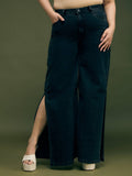 Wide Leg High-Rise Light Fade Stretchable Jeans | WL90 - view 1