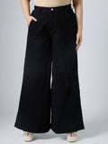 High Rise Extra Wide Black Jeans | BG78 - view 1