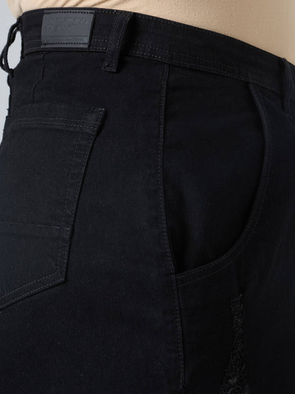 High Rise Extra Wide Black Jeans | BG78 - view 5