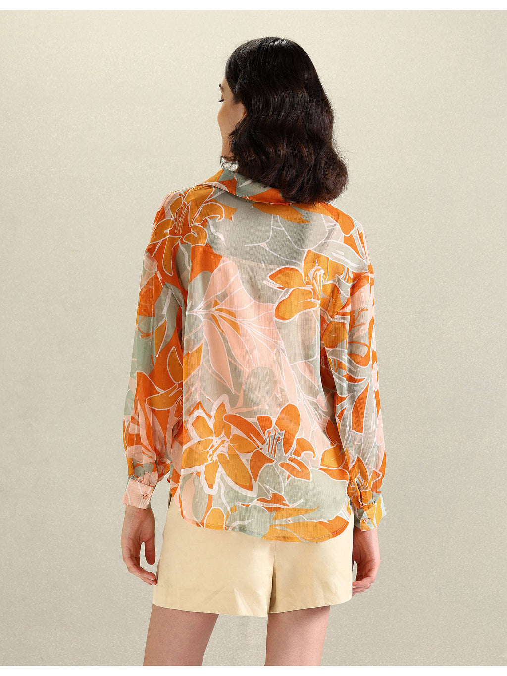 Spread Collar Floral Print Shirt | U89 - view 5