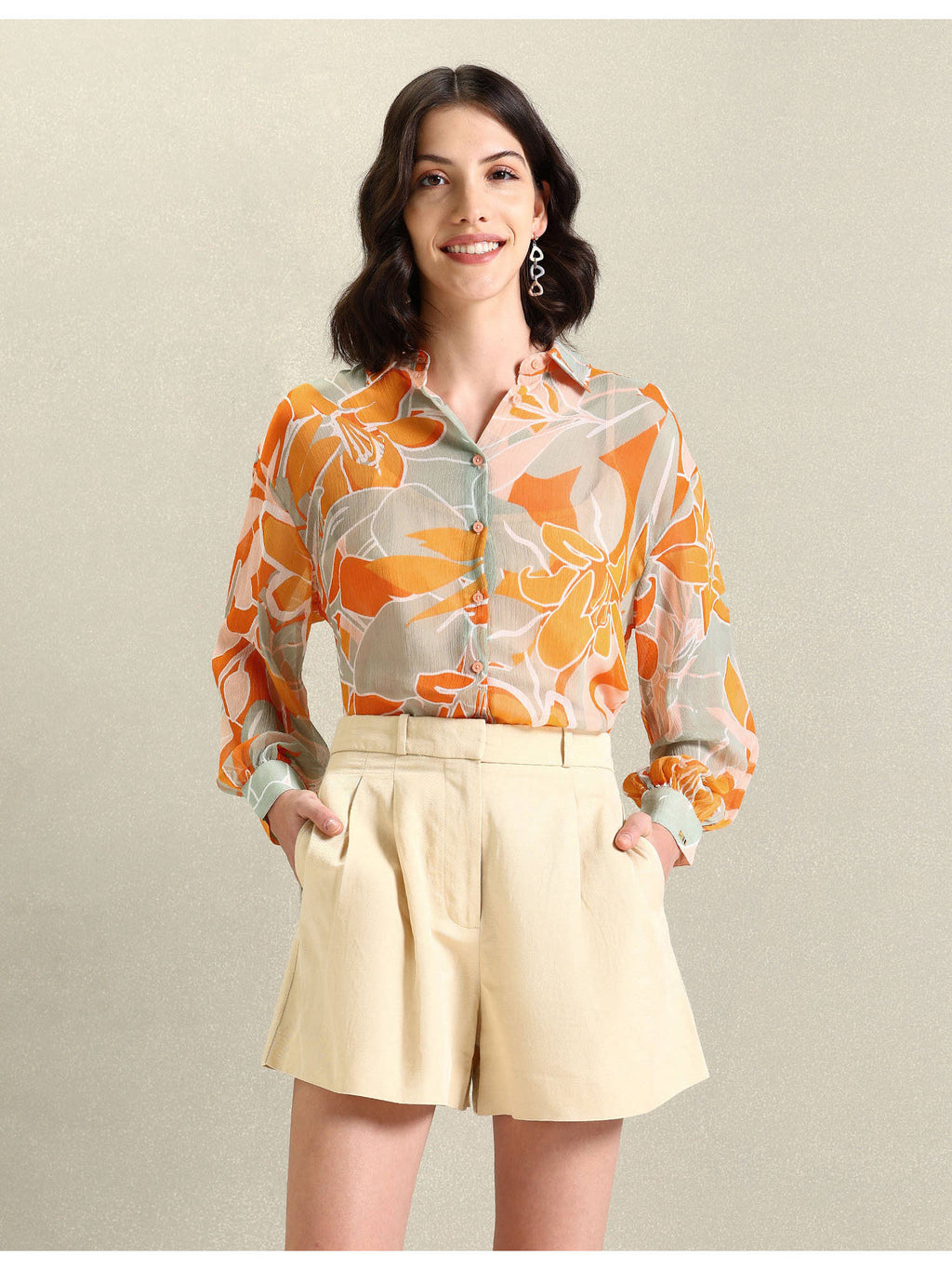Spread Collar Floral Print Shirt | U89 - view 6