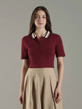 Solid Regular Fit Cotton Polo T-Shirt | PW43 - view 1