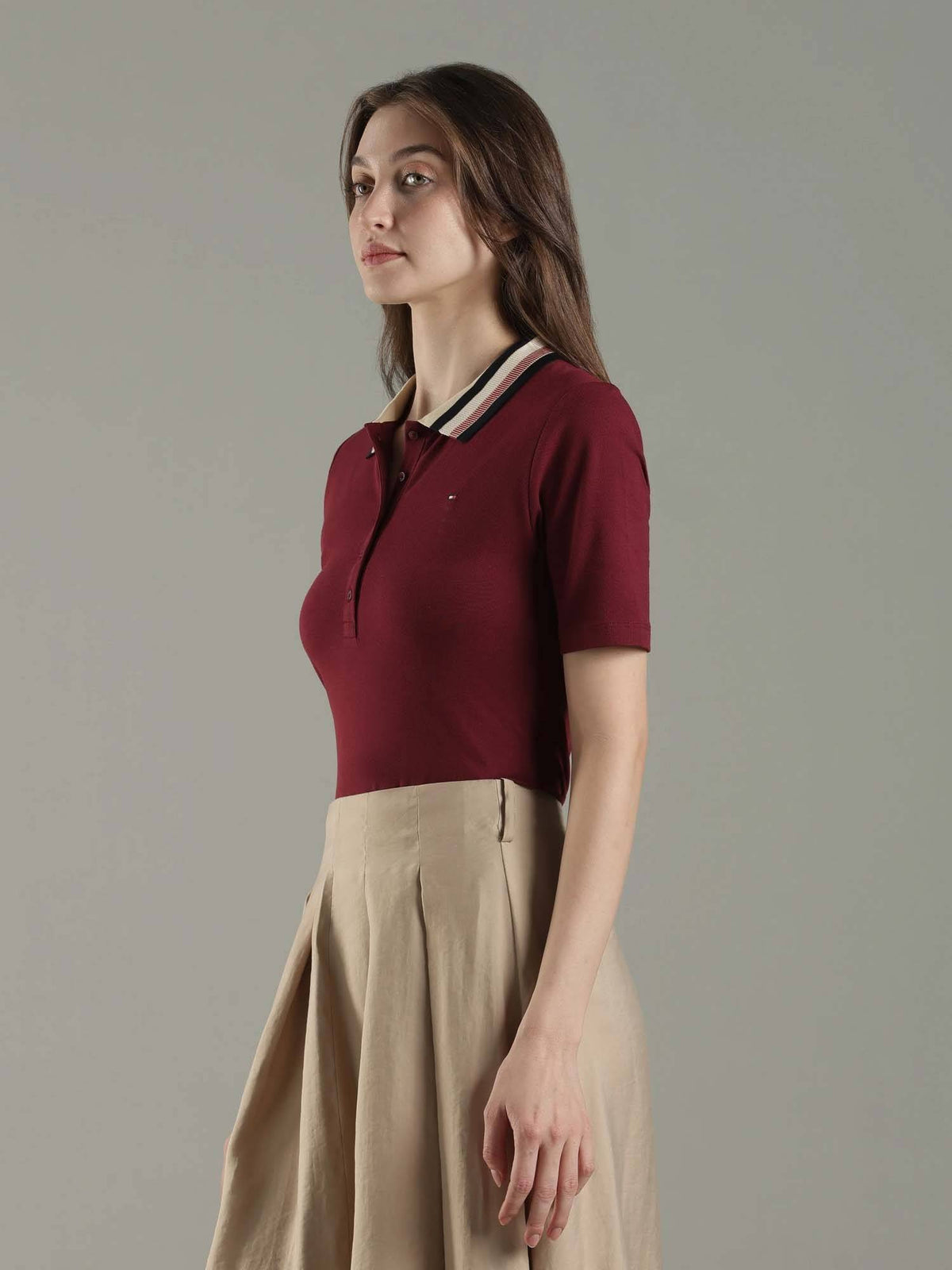 Solid Regular Fit Cotton Polo T-Shirt | PW43 - view 2
