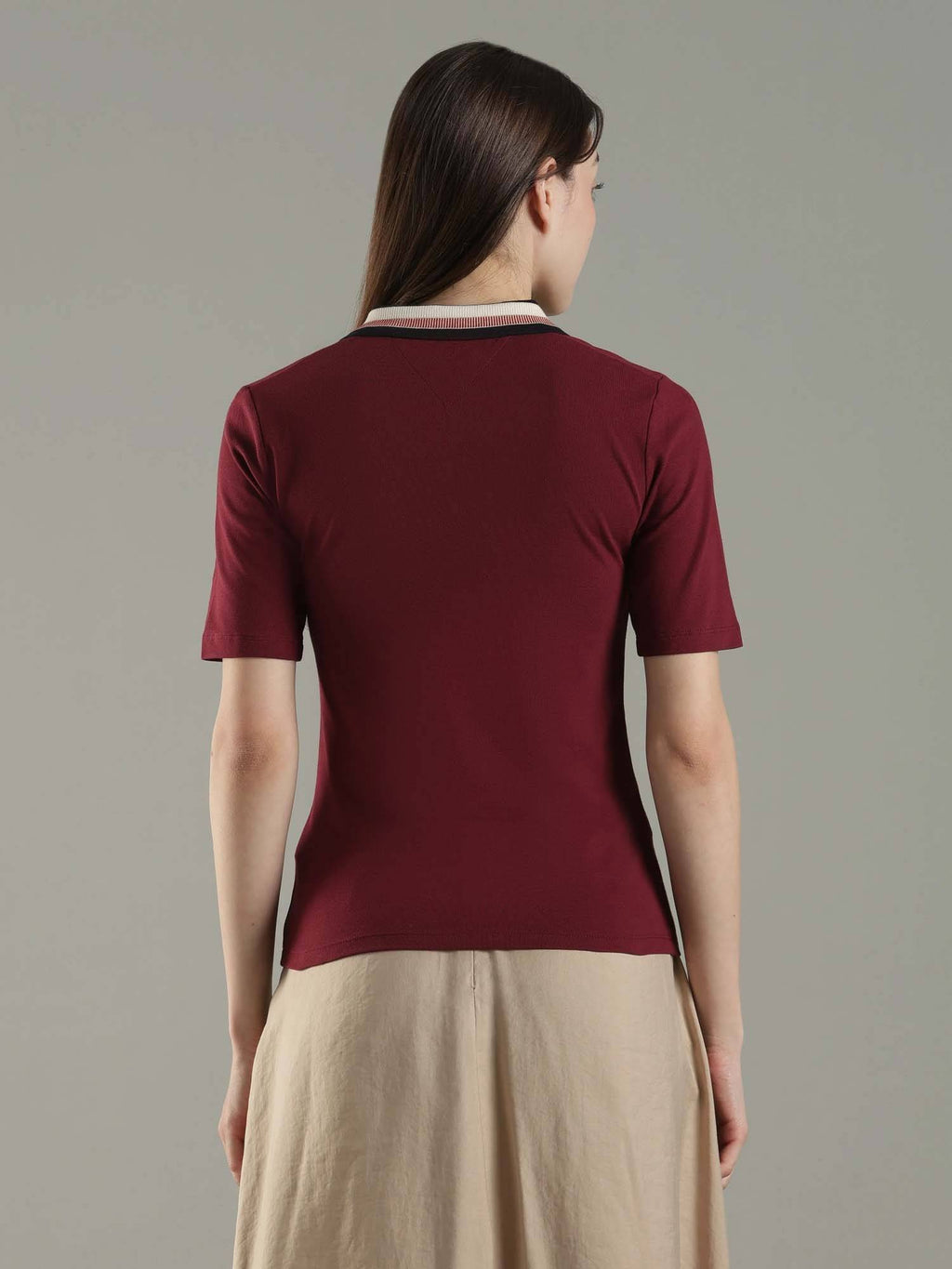 Solid Regular Fit Cotton Polo T-Shirt | PW43 - view 3