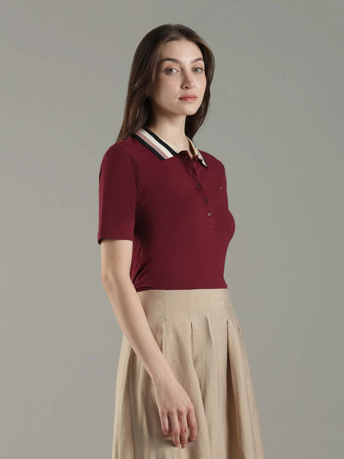 Solid Regular Fit Cotton Polo T-Shirt | PW43 - view 6
