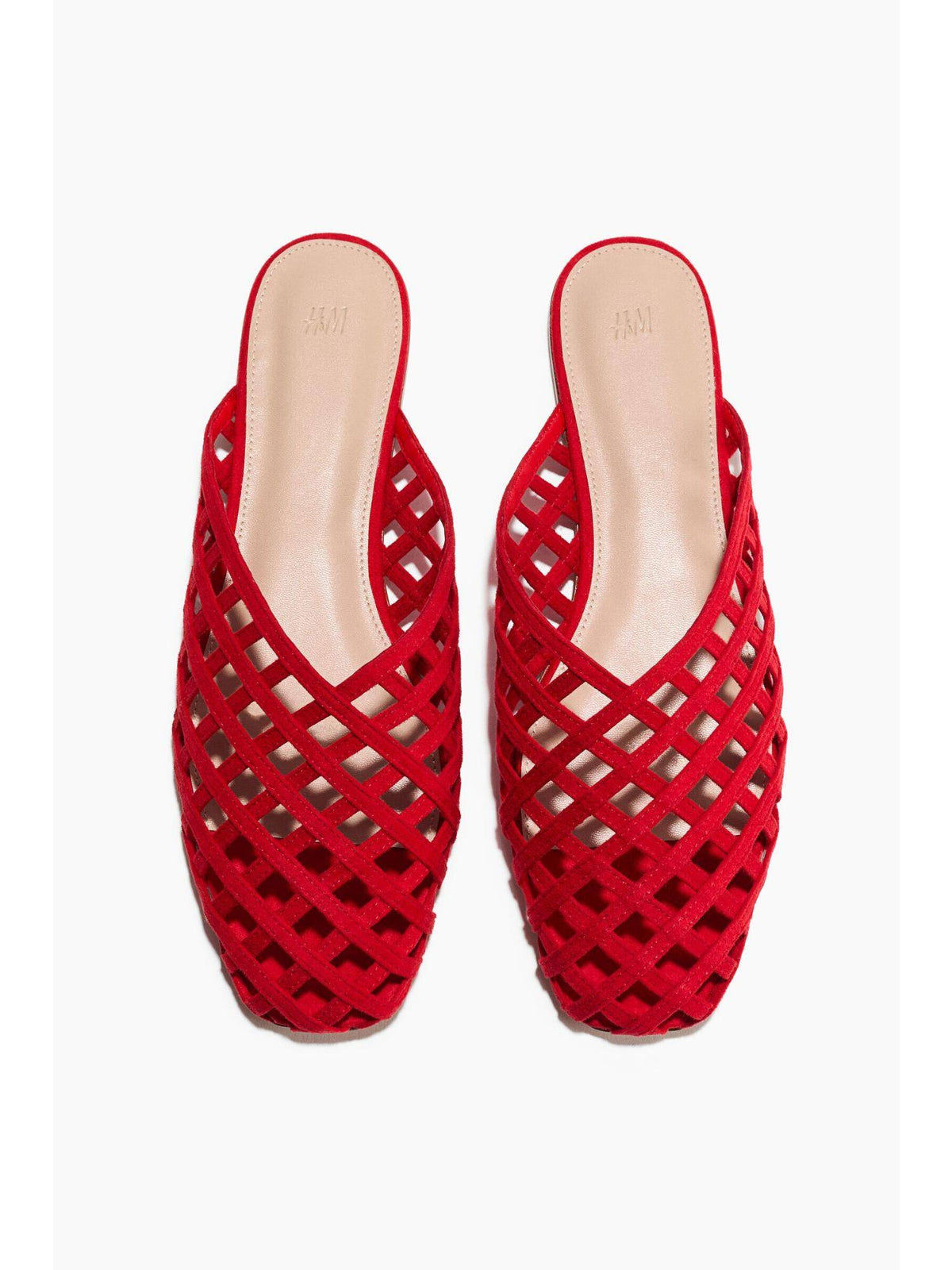 Women Red Braided-Look Mules | F61 - view 1