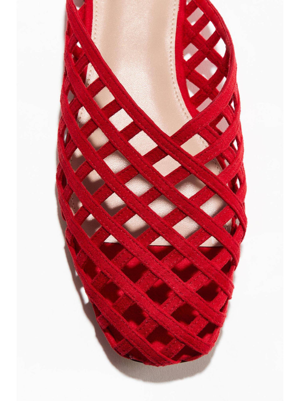 Women Red Braided-Look Mules | F61 - view 3