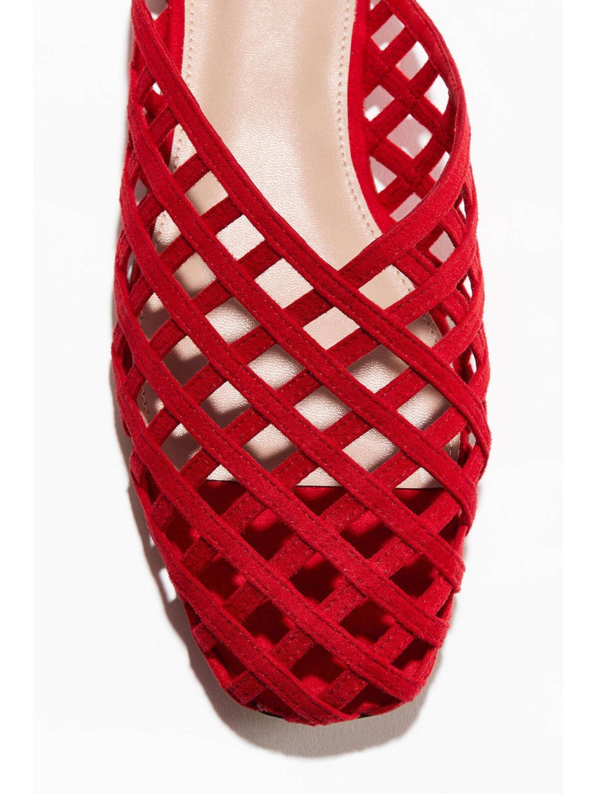 Women Red Braided-Look Mules | F61 - view 3
