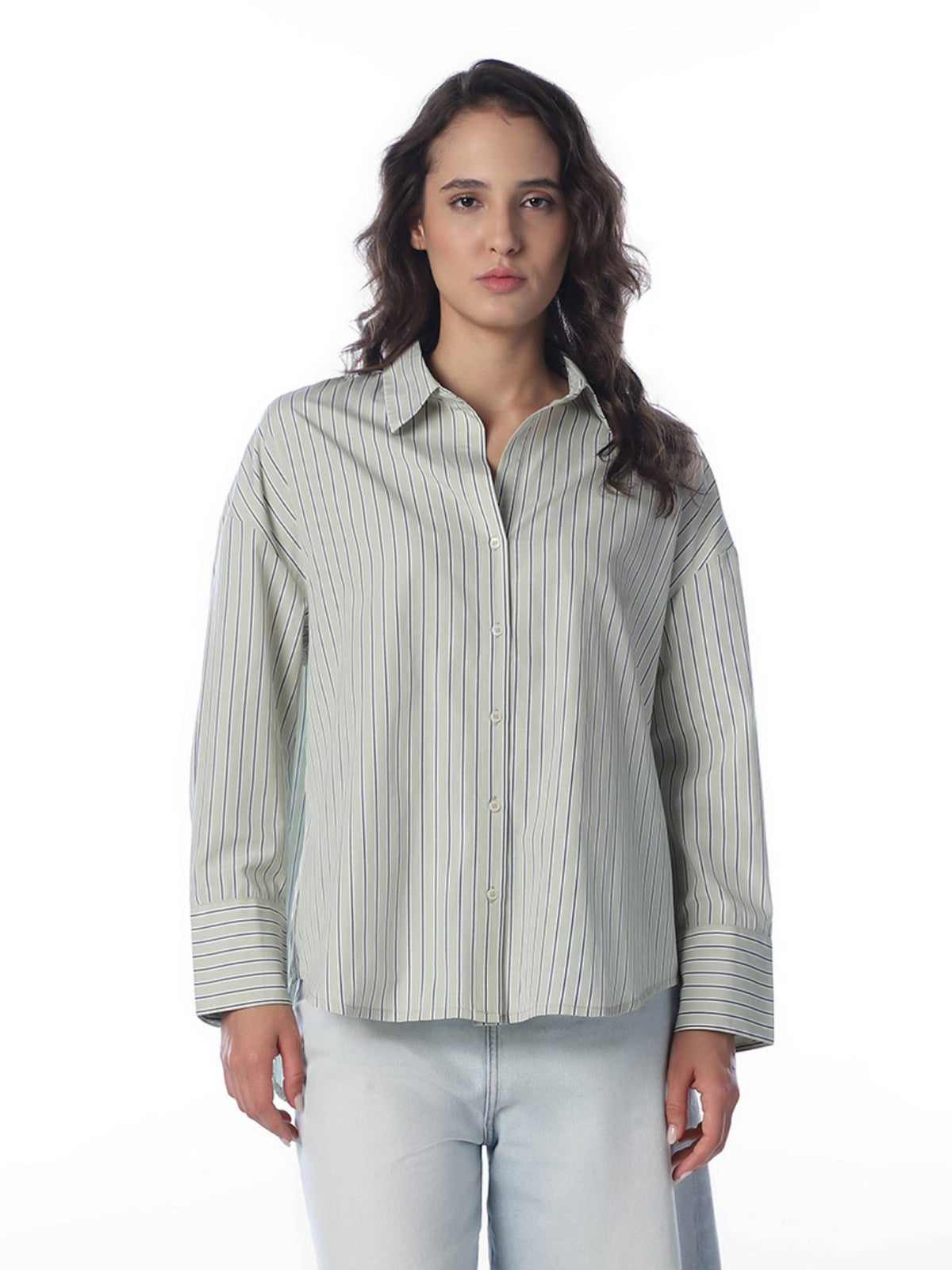 Women Striped Regular Fit Pink Shirt | O24 - view 8