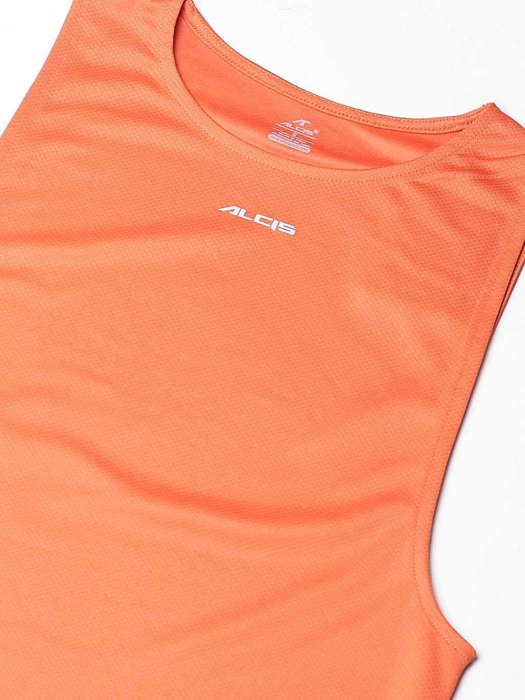Women Orange Solid Wide Arm Holed T-shirt | TT89 - view 2