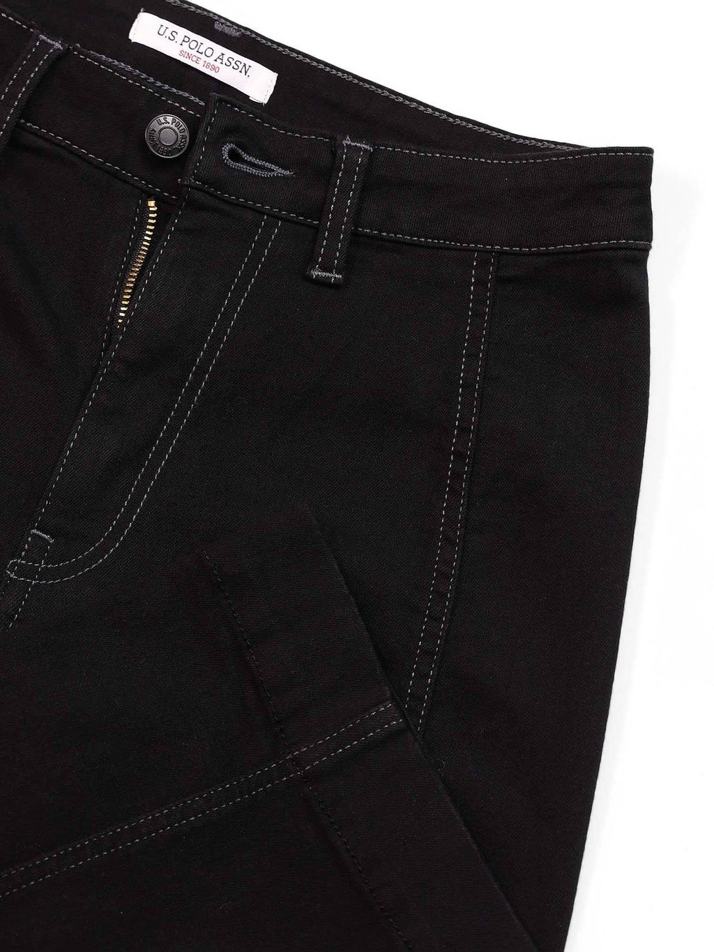 Black High Rise Straight Fit Jeans | ST23 - view 2