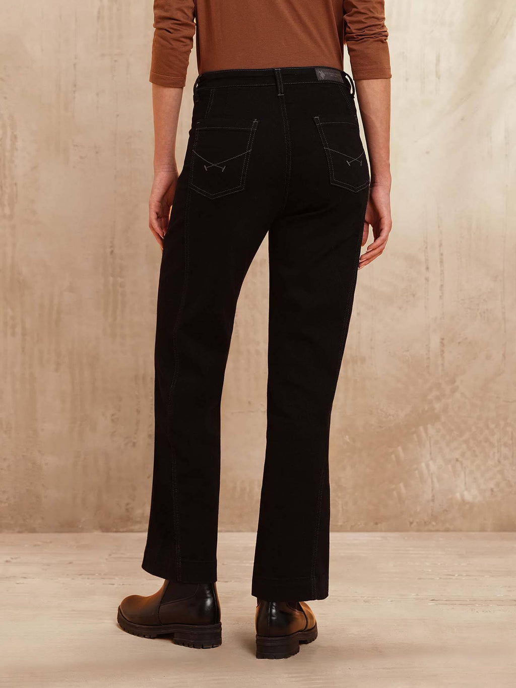 Black High Rise Straight Fit Jeans | ST23 - view 5