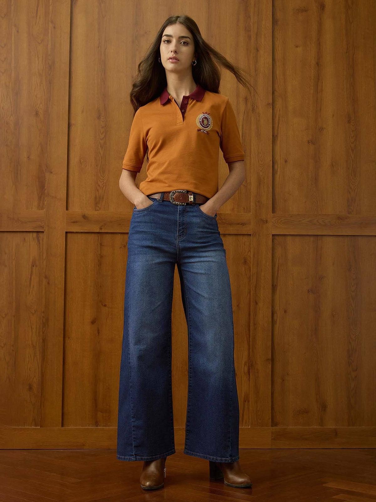 Blue High Rise Baggy Fit Jeans | BG78 - view 3