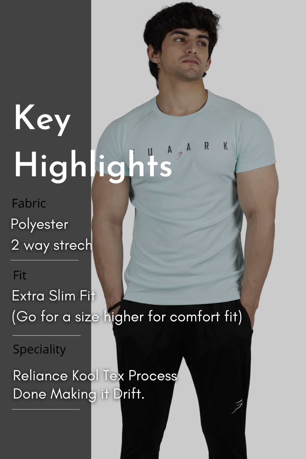 Checks T-shirt Sky Blue