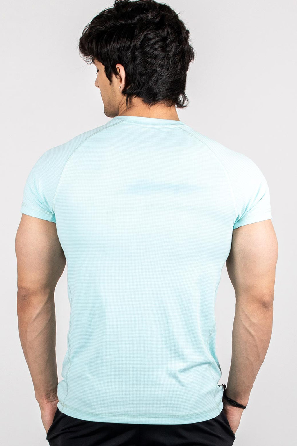 Checks T-shirt Sky Blue