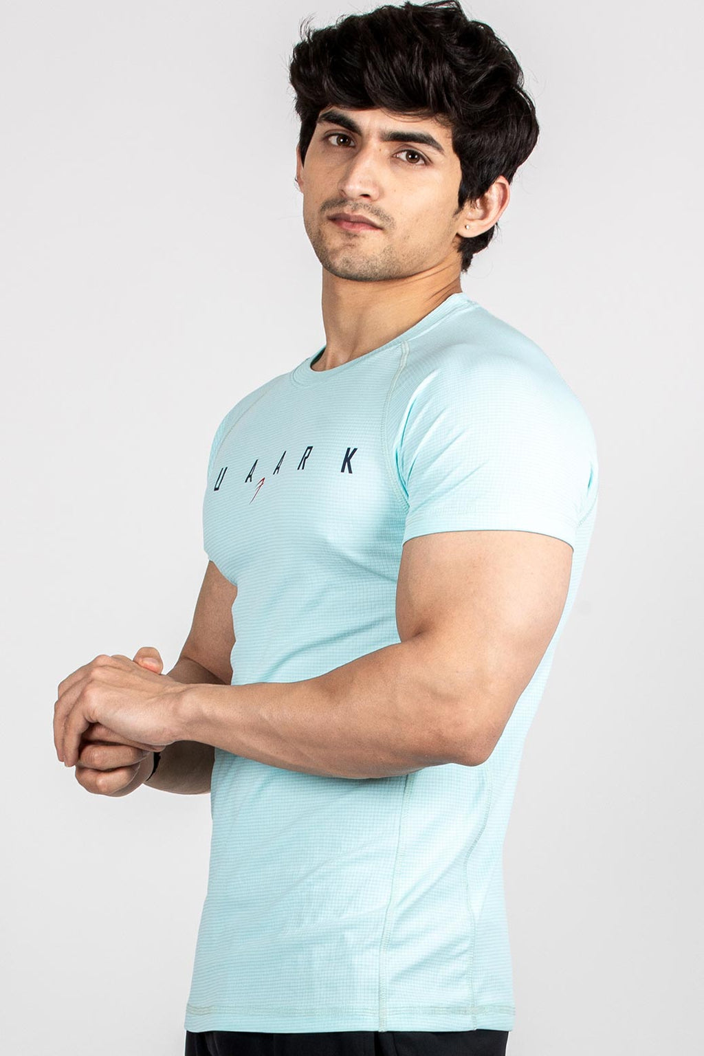 Checks T-shirt Sky Blue