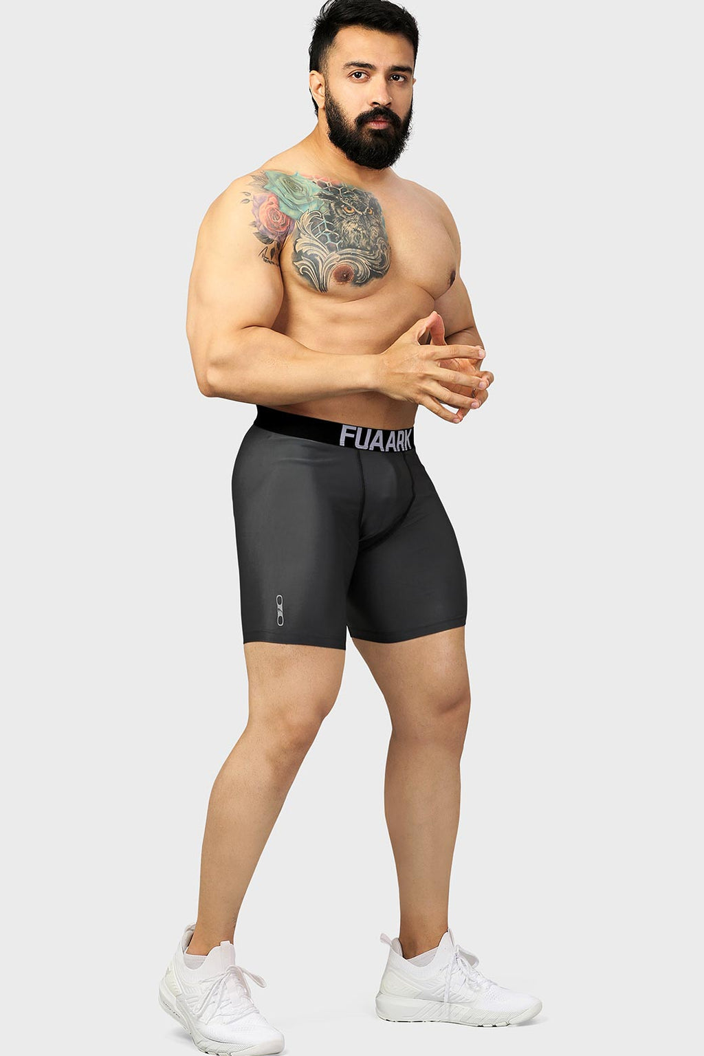 Nylon Compression Shorts Grey