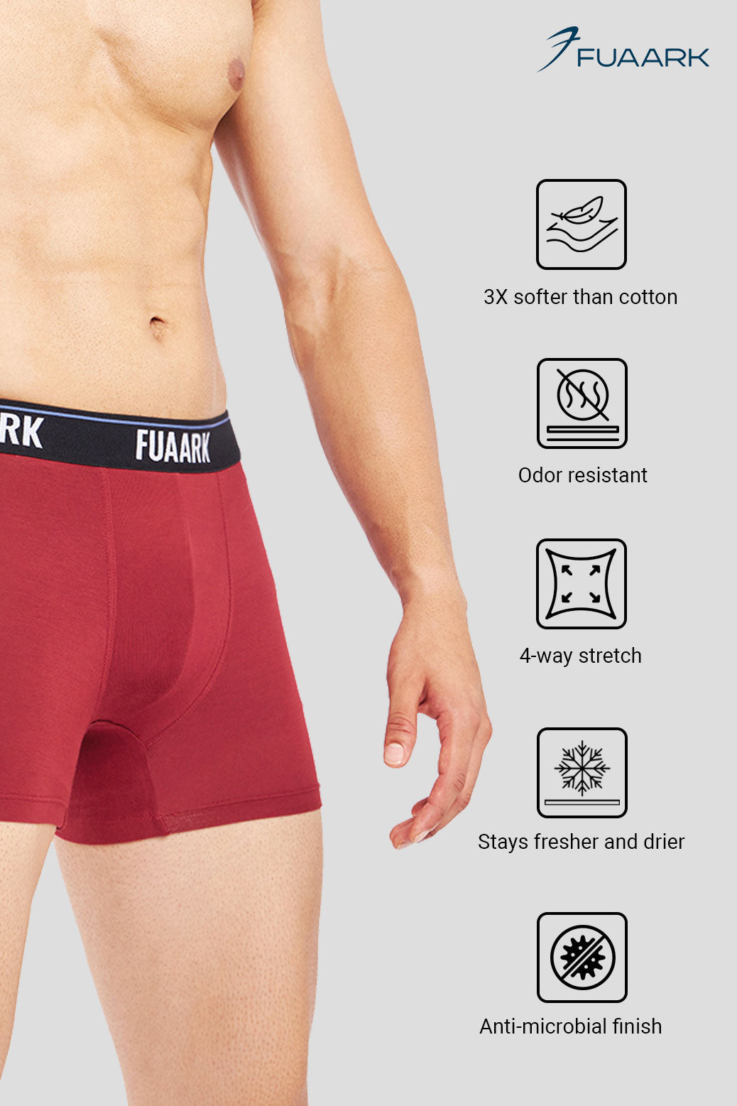 Ultra Soft Modal Trunks Maroon