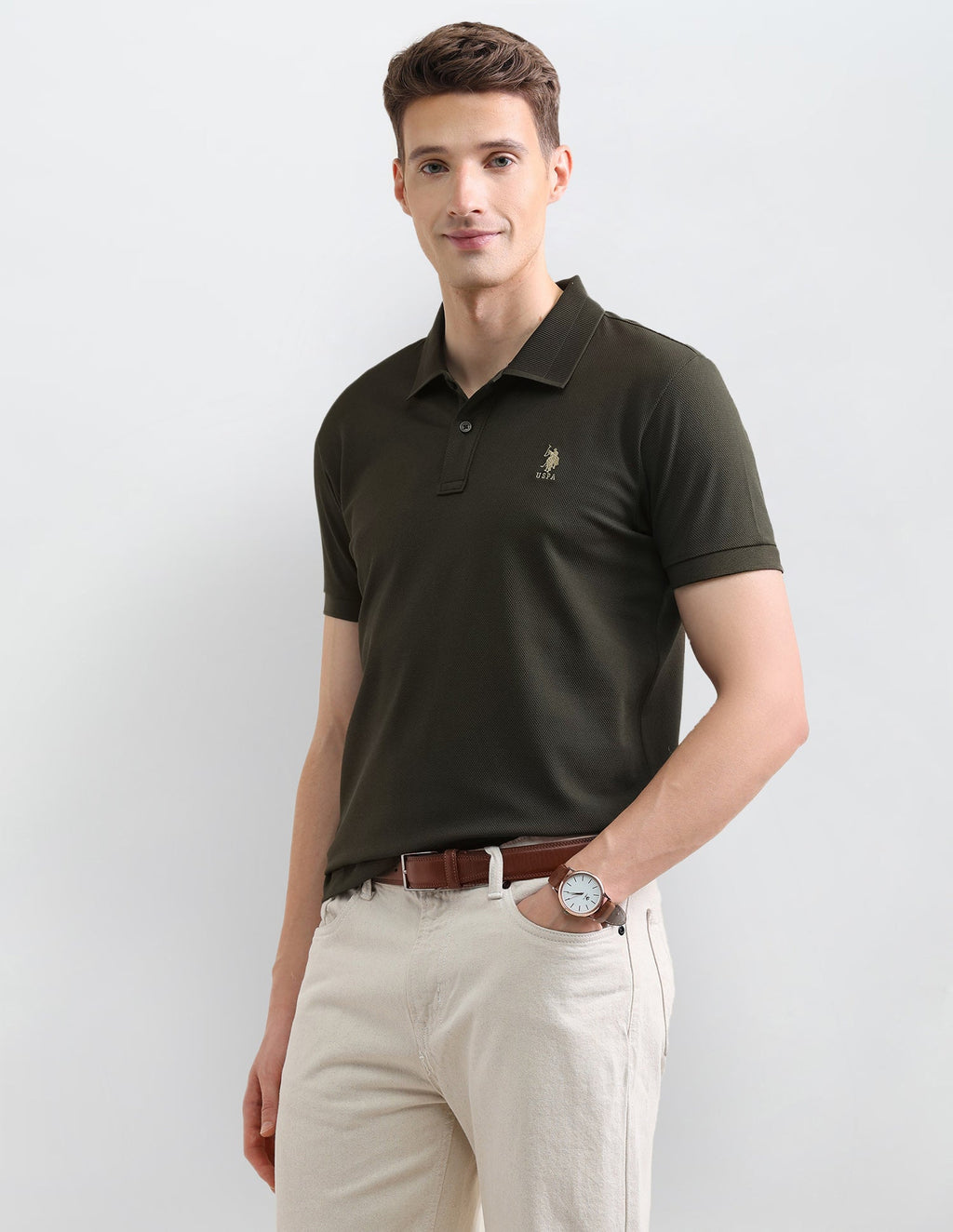 Solid Slim Fit Polo Shirt USP0