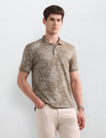 Floral Printed Slim Fit Polo Shirt USP0