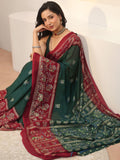 Libas Green Ethnic Printed Georgette Saree