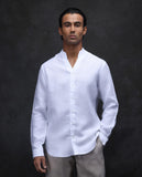 REGULAR FIT PLAIN SHIRT GUILD CASUAL - FIG - WHITE morris.lane