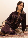 Libas Maroon Embroidered Wool Straight Kurta