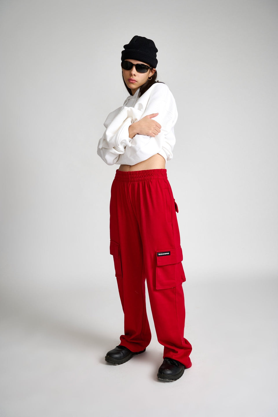 Maroon Utility Straight Fit Pants JG67