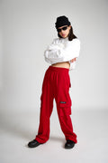 Maroon Utility Straight Fit Pants JG67