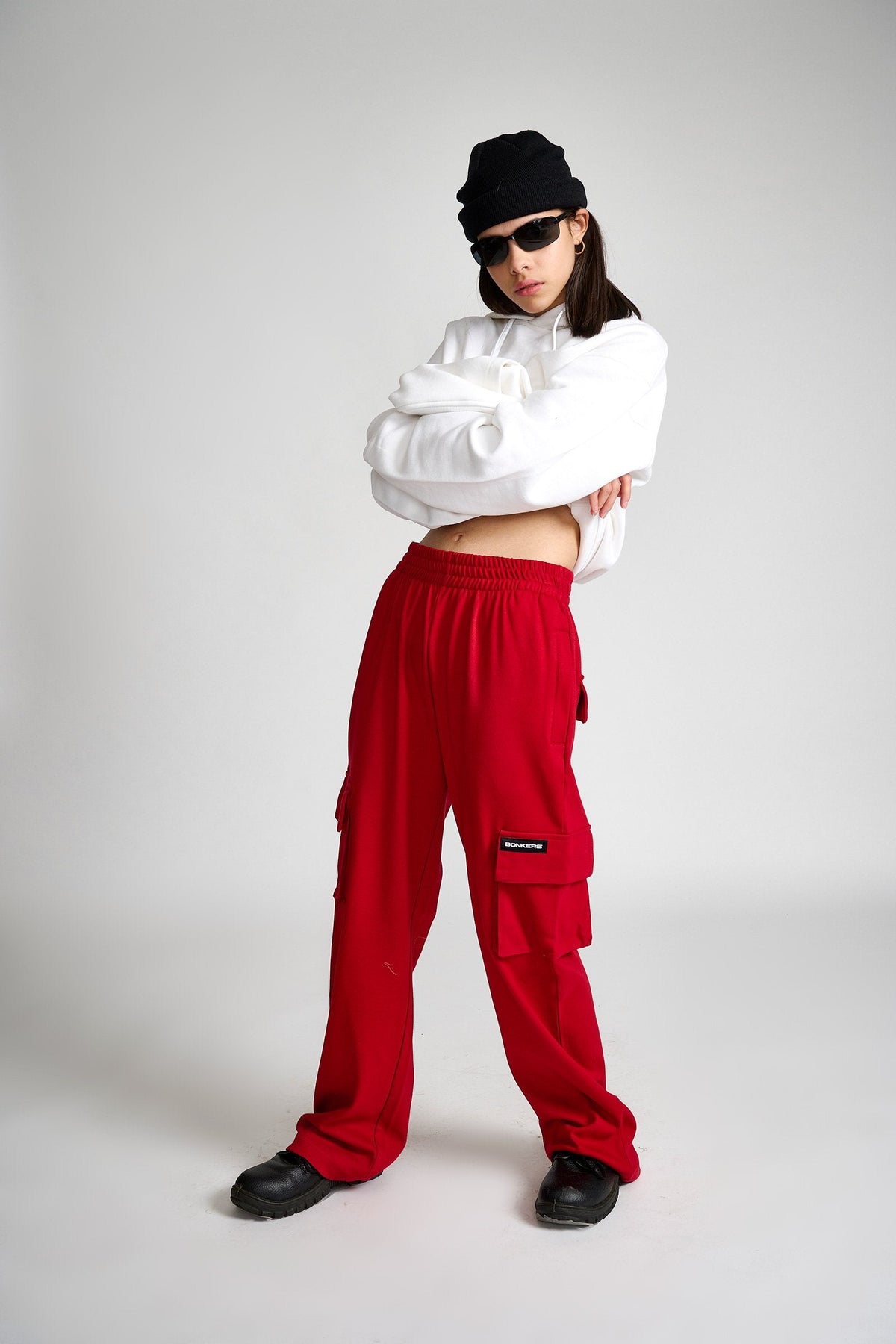 Maroon Utility Straight Fit Pants JG67