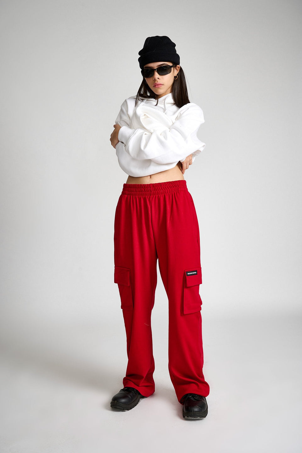 Maroon Utility Straight Fit Pants JG67