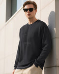 Men's Black Peanuts Typography Oversized Acid Wash T-shirt Morrislane image 1