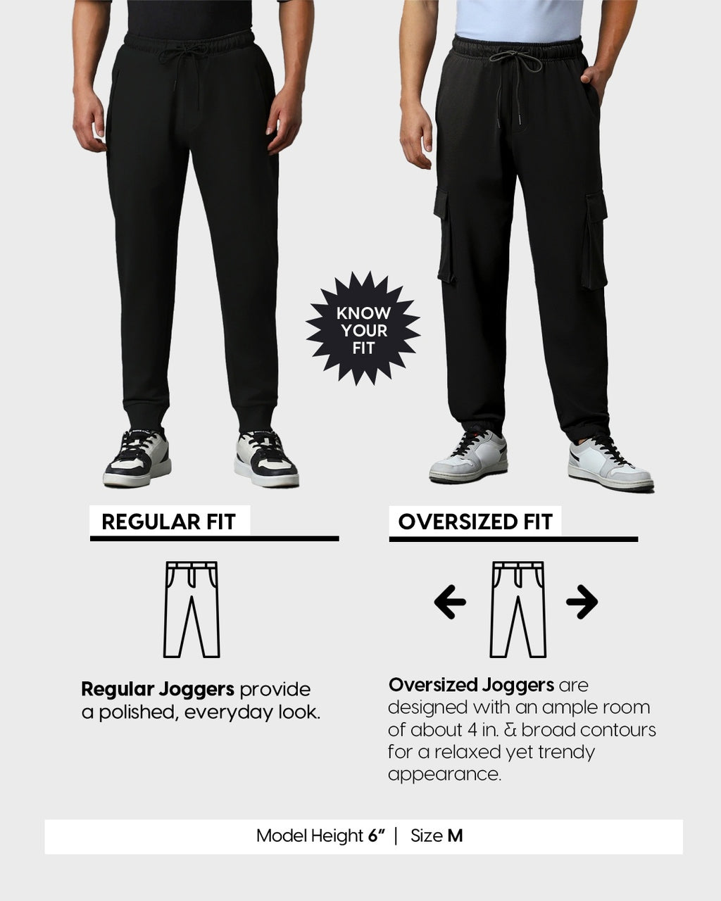 Men's Charcoal Grey Oversized Brushed Joggers