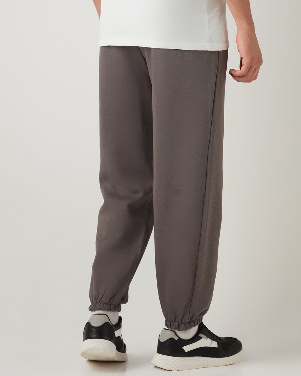 Men's Charcoal Grey Oversized Brushed Joggers