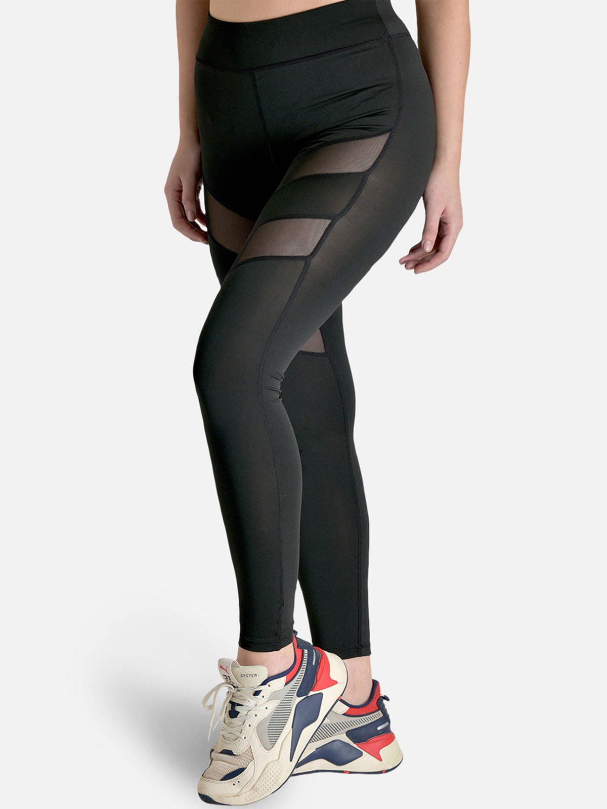 Majestic Mesh Sports Legging - Black | L90 - view 3