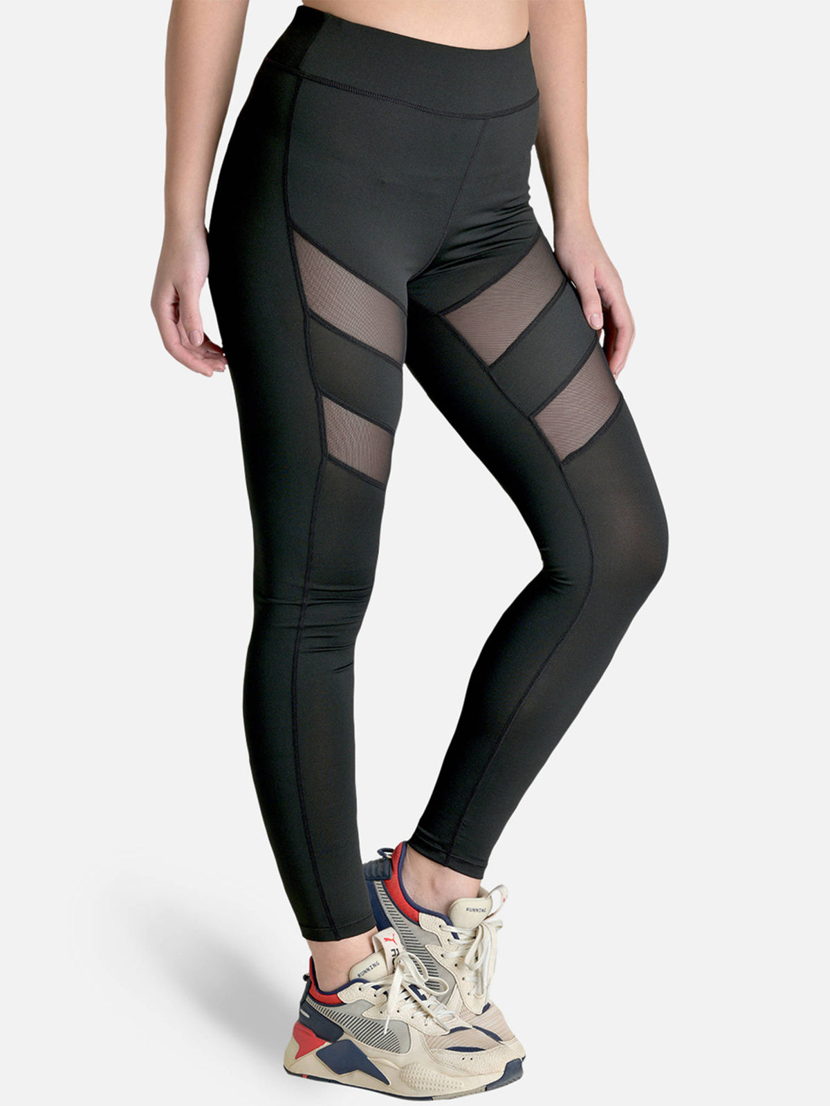 Majestic Mesh Sports Legging - Black | L90 - view 4