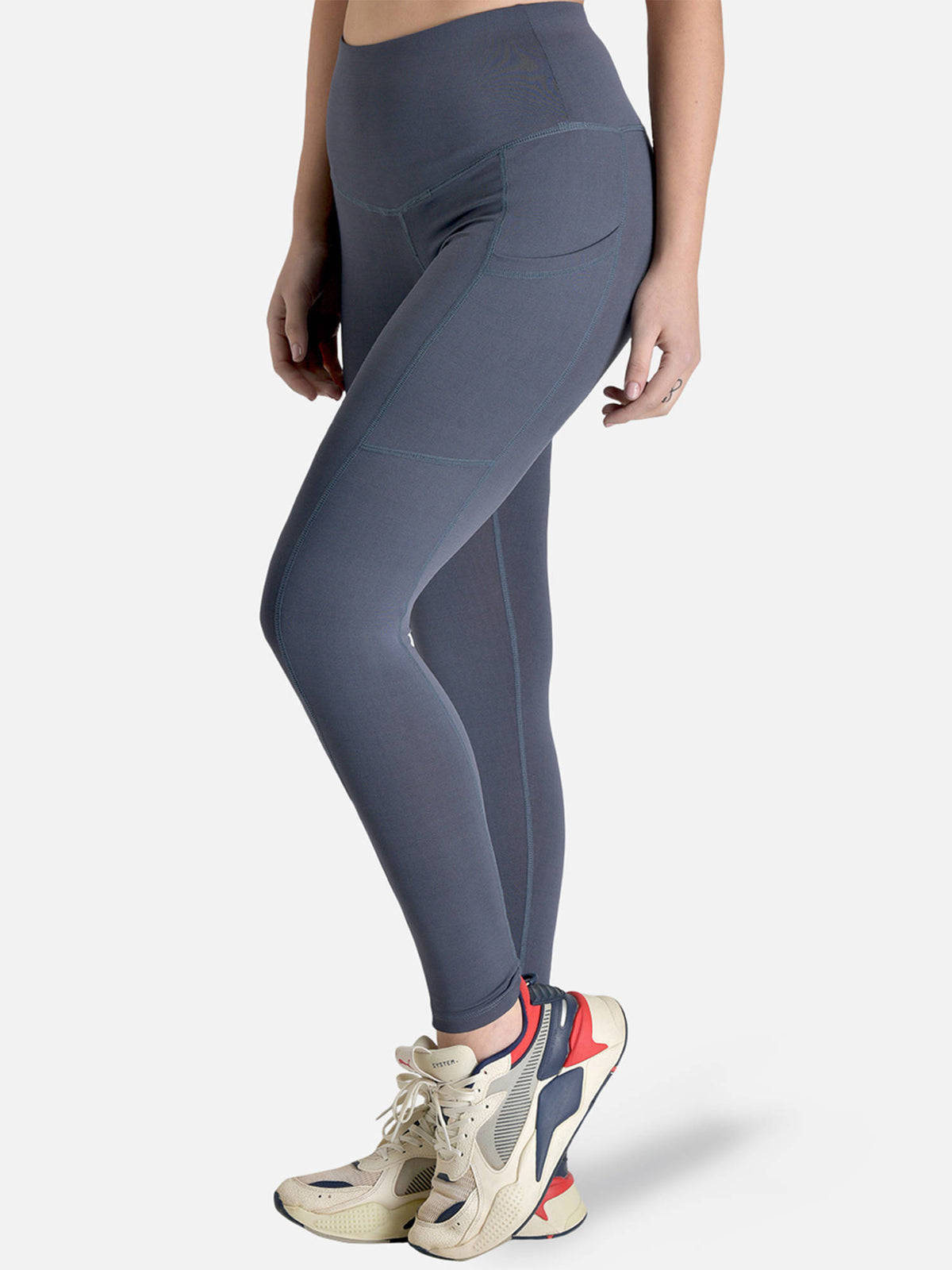 Skin Fit Pocket Sports Legging - Grey | L90 - view 3