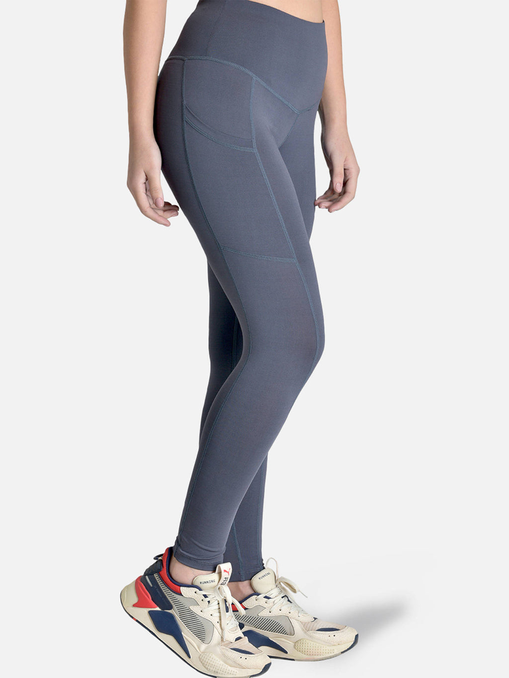 Skin Fit Pocket Sports Legging - Grey | L90 - view 4