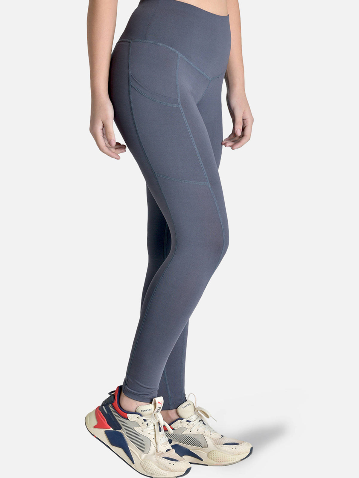 Skin Fit Pocket Sports Legging - Grey | L90 - view 4