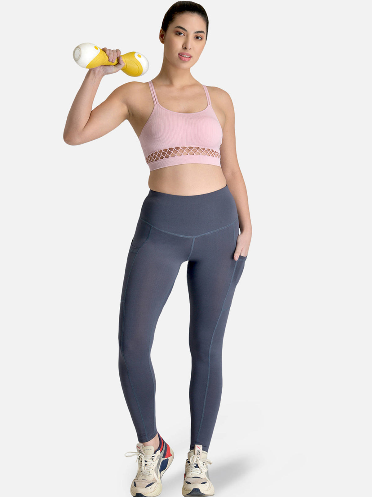 Skin Fit Pocket Sports Legging - Grey | L90 - view 6