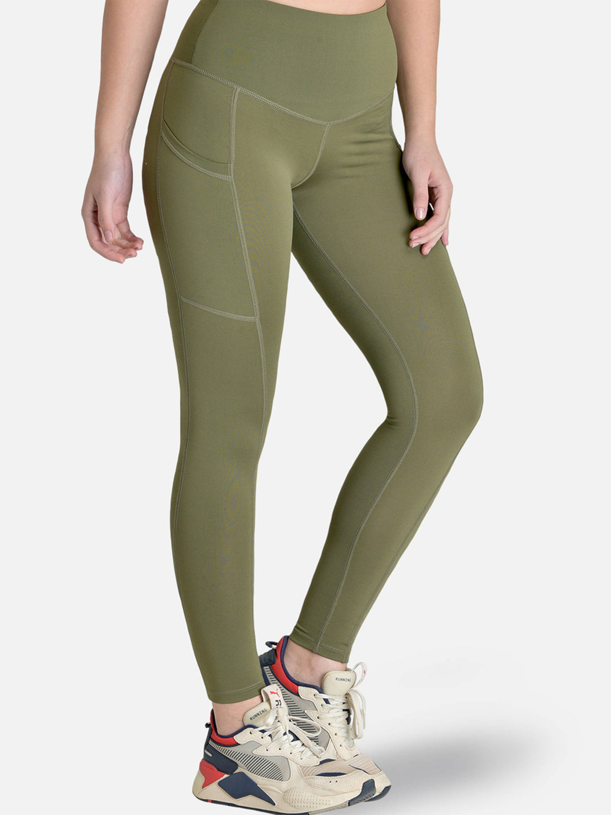 Skin Fit Pocket Sports Legging - Green | L90 - view 4
