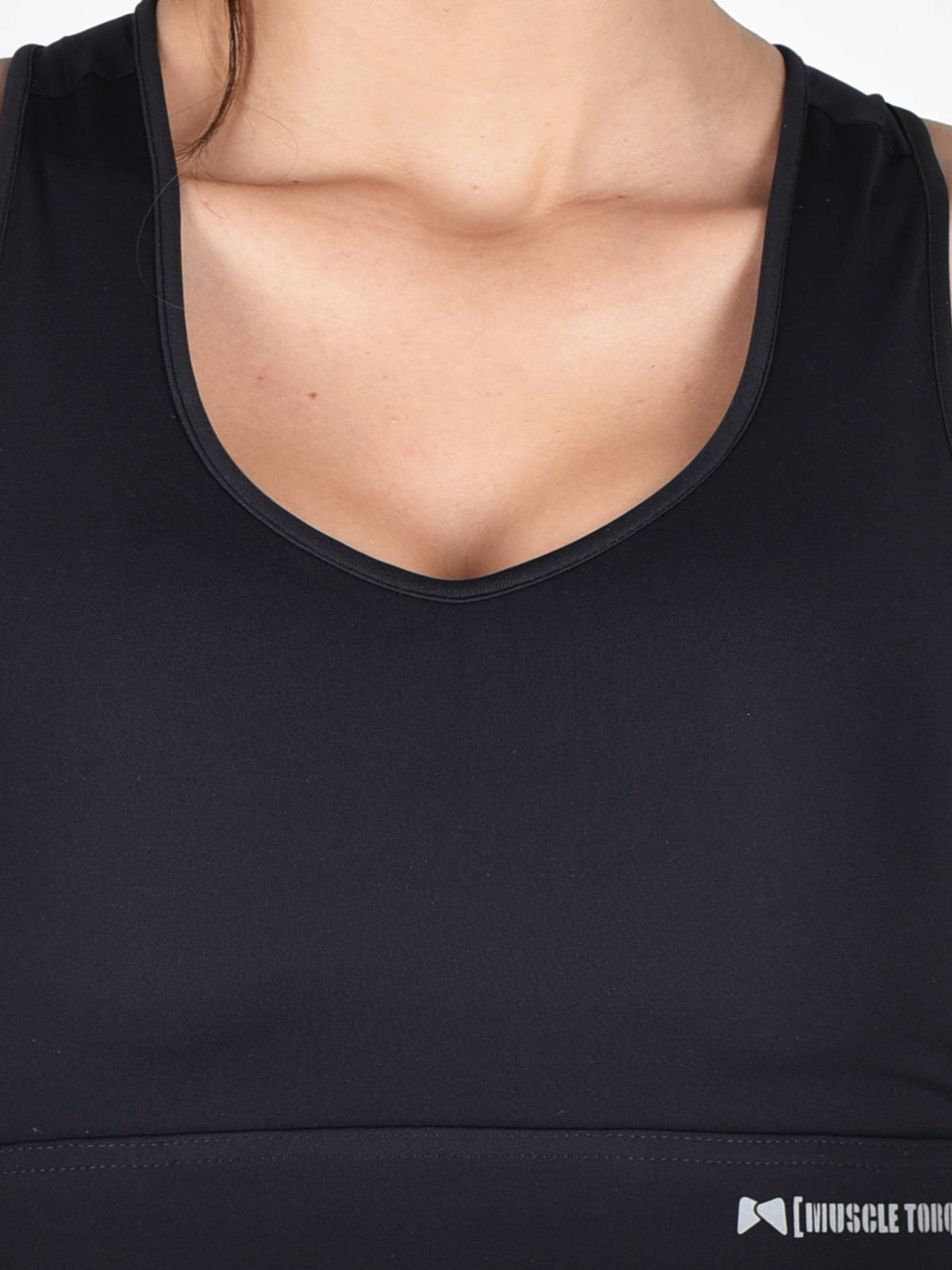 Running/Workout High Impact Crisscross Back Sports Bra-Black | sb09 - view 5