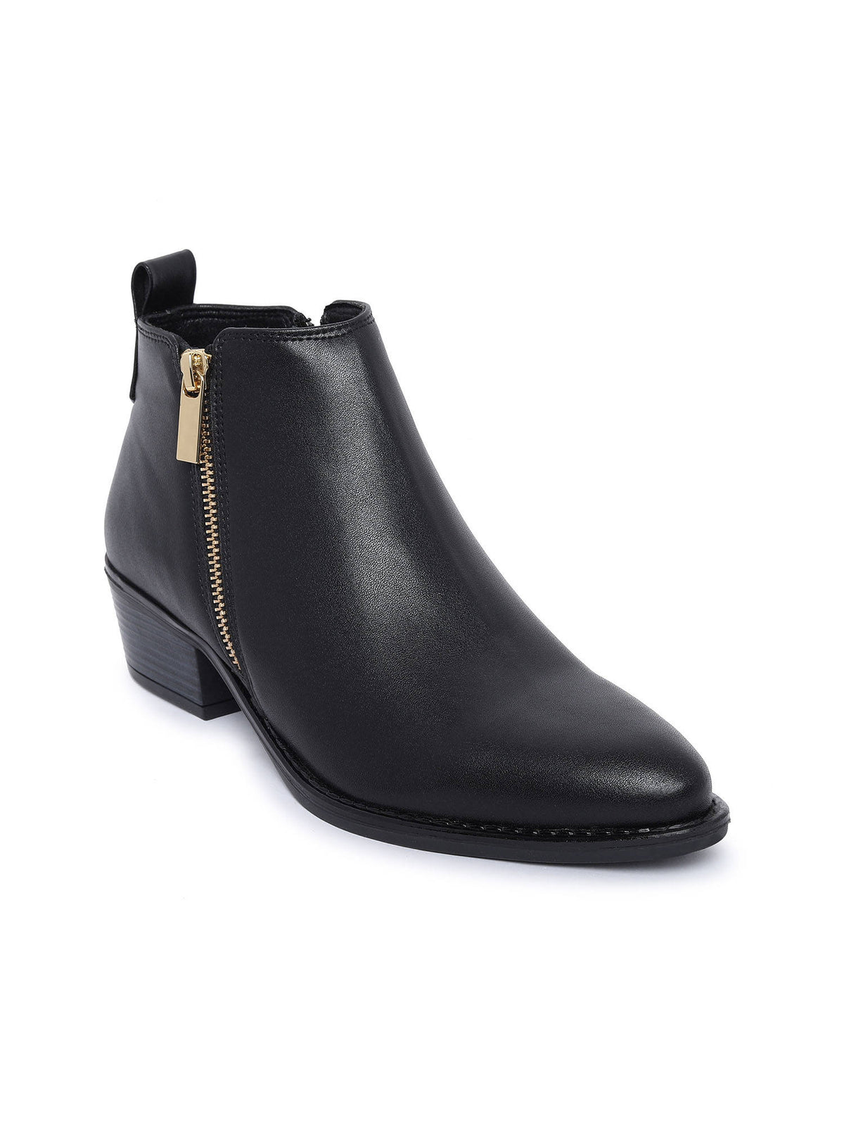 Solid Black Gold Boots | BT61 - view 1