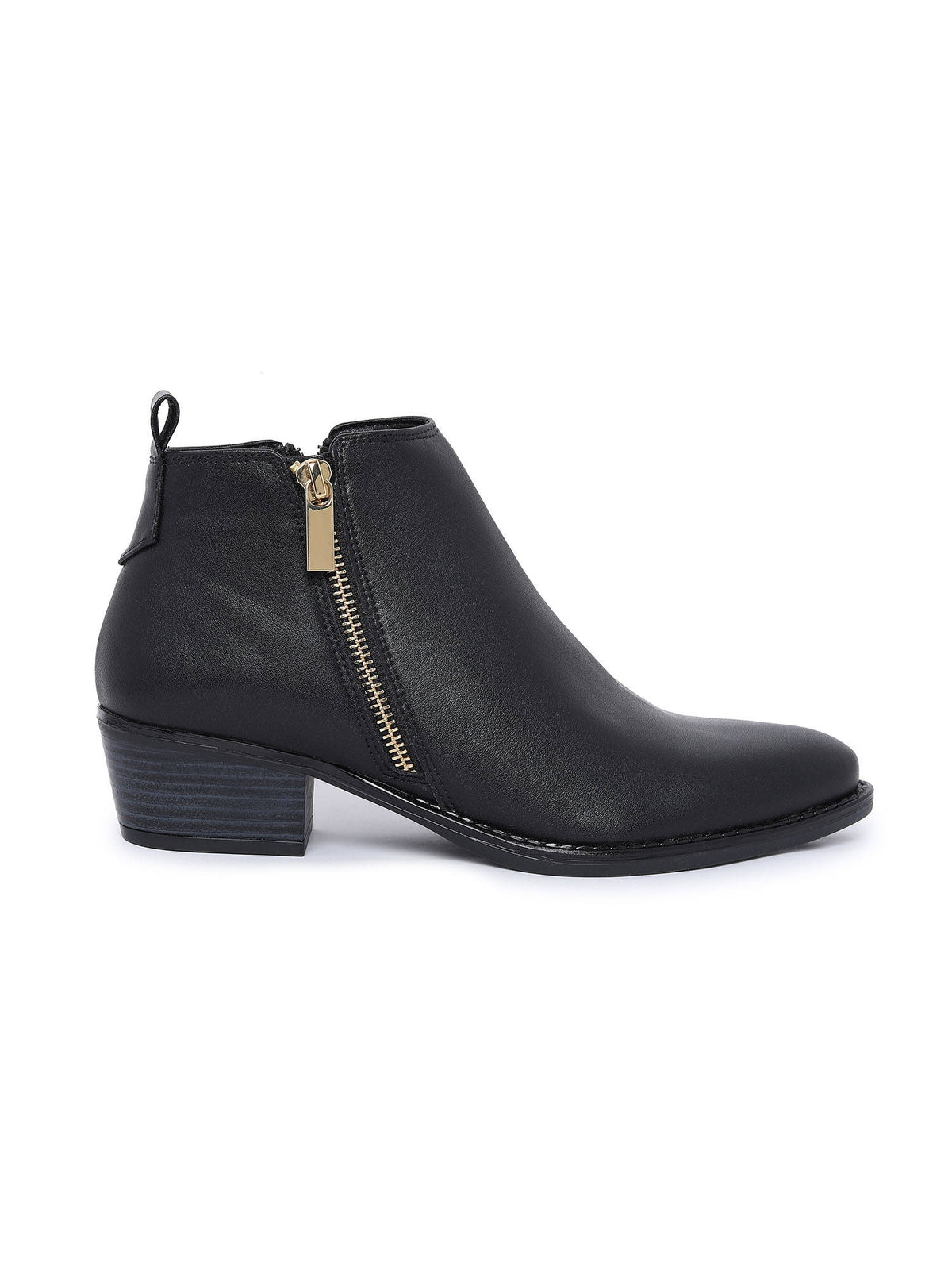 Solid Black Gold Boots | BT61 - view 2