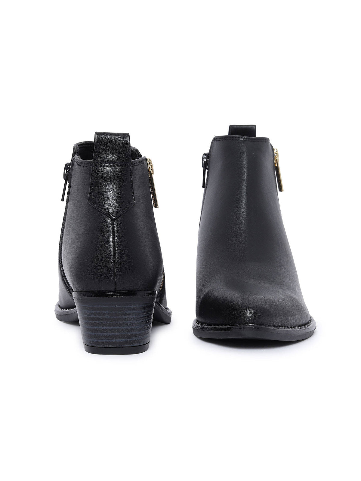Solid Black Gold Boots | BT61 - view 3